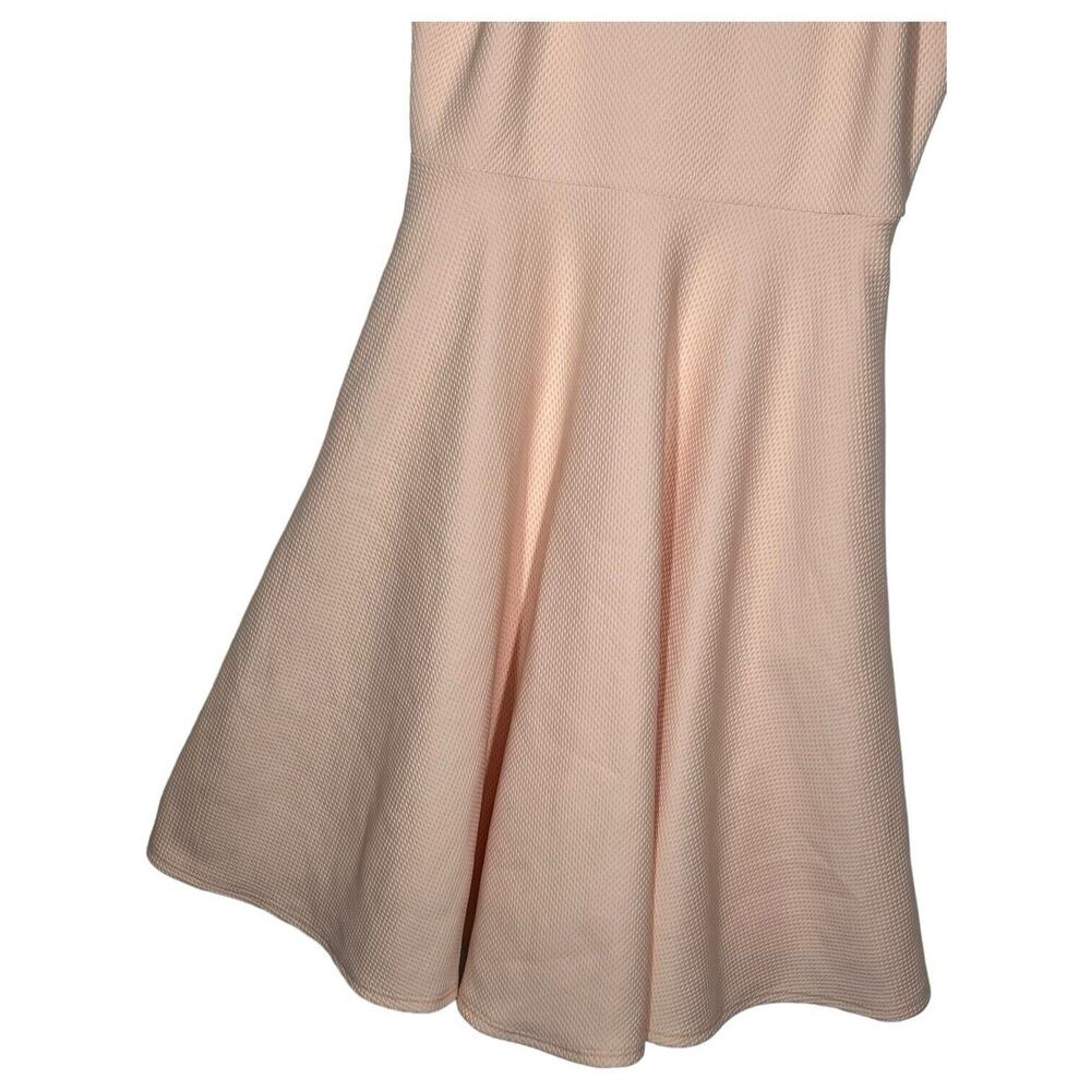Lulus Dress Womens S Fit Flare Skater Sleeveless Textured Round Neck Lined Pink - Picture 7 of 13